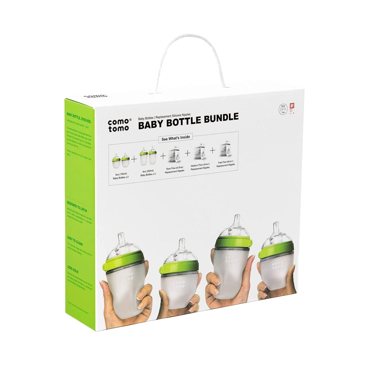 Comotomo Baby Bottle 7-piece Bundle Set (2 Colours) - Pupsik Singapore