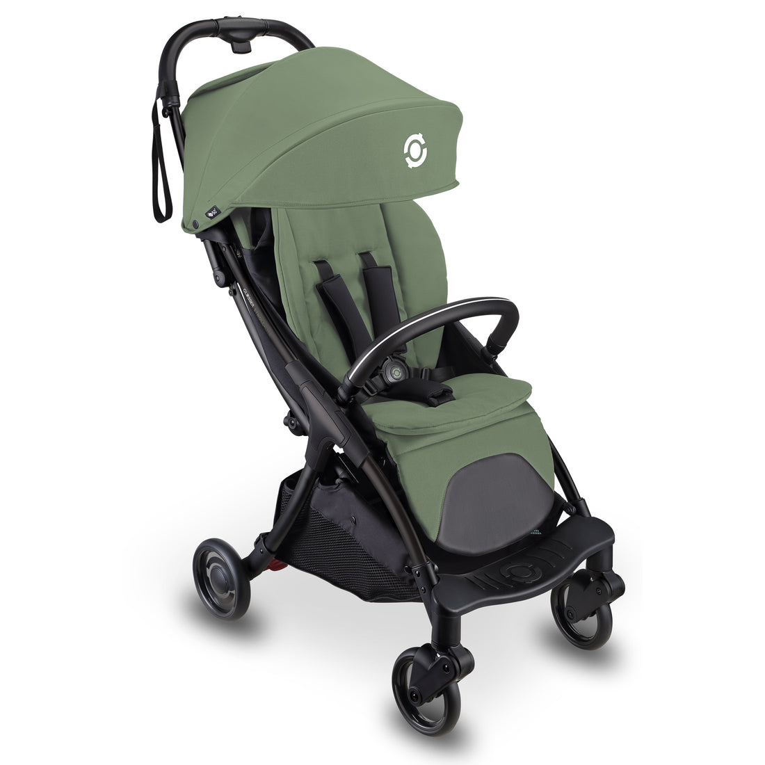 Globber Stroll Lite Compact and Foldable Stroller - Olive