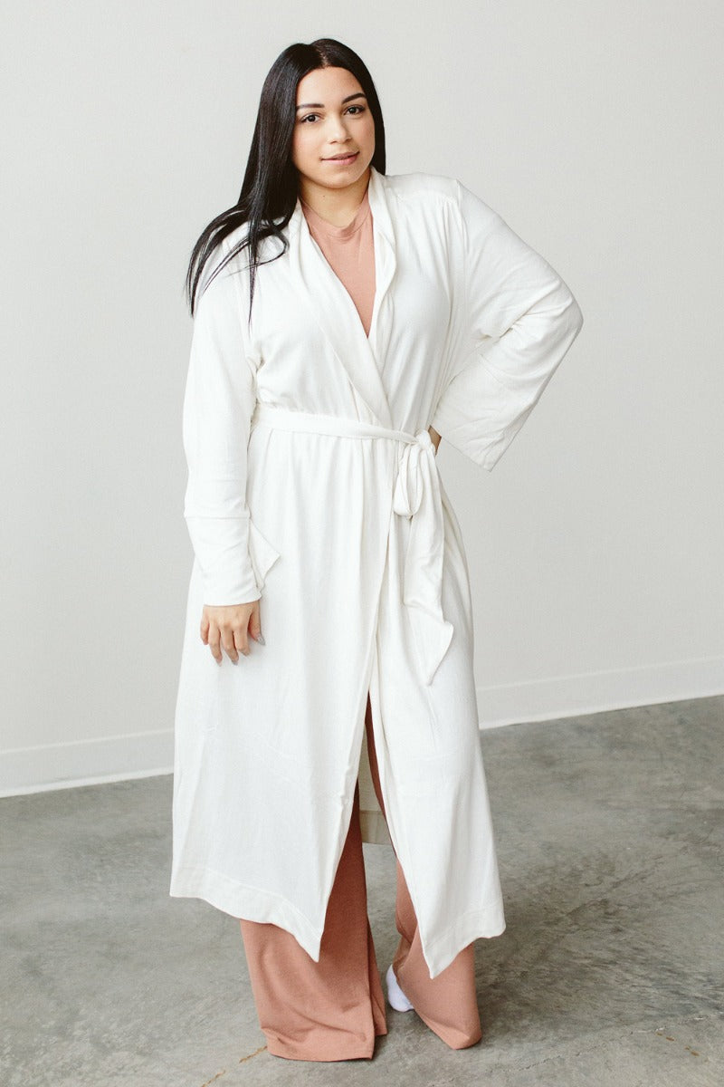 Goumi Bamboo Mom Robe - Cloud (2 Sizes)