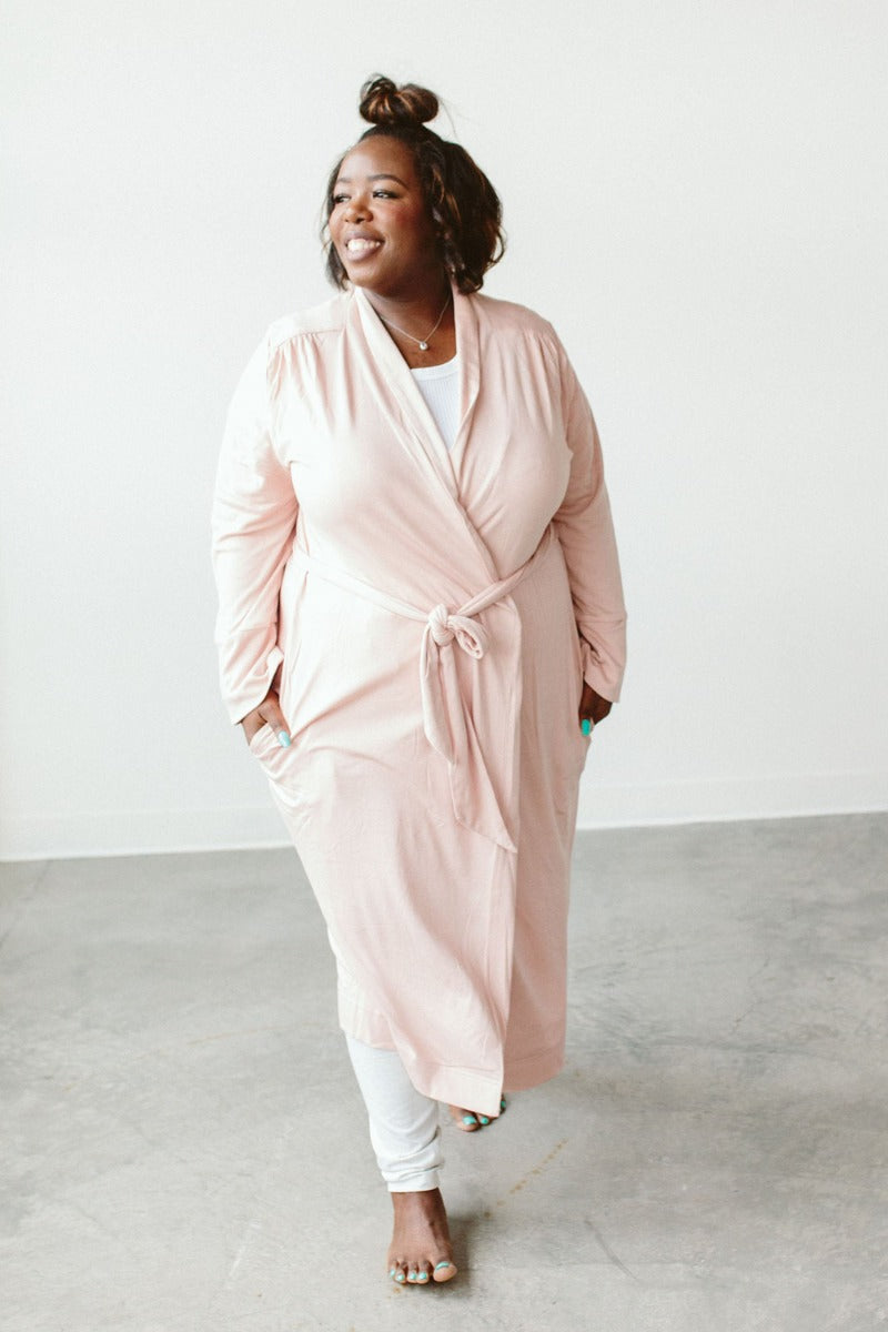 Goumi Bamboo Mom Robe - Rose (2 Sizes)