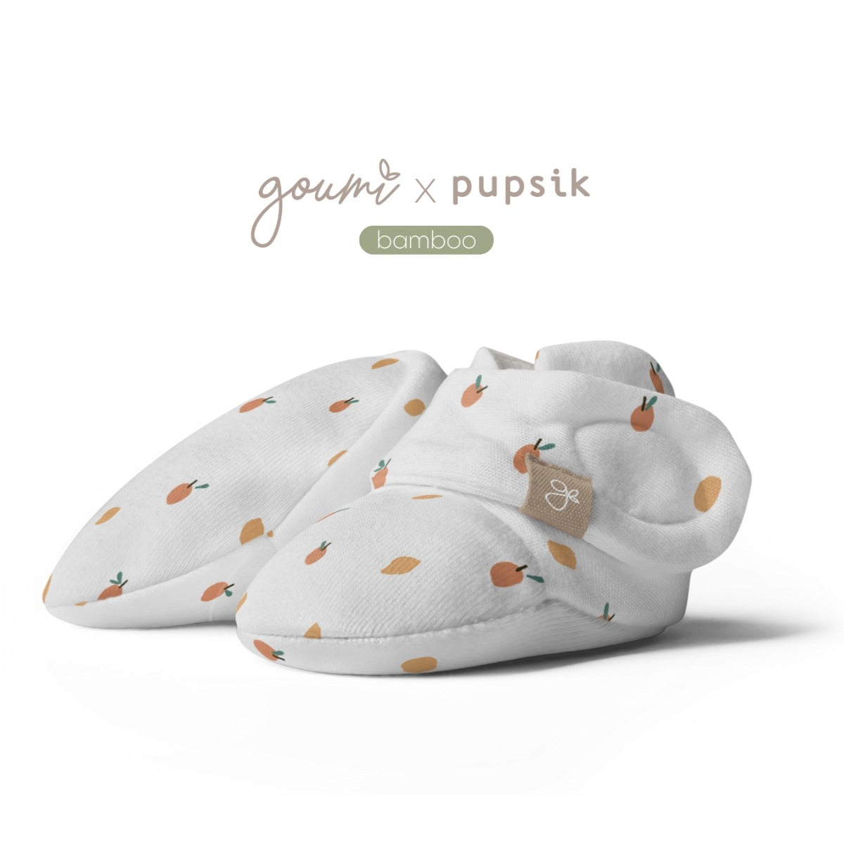 Goumi x Pupsik Bamboo Stay On Booties – Citrus (2 sizes)