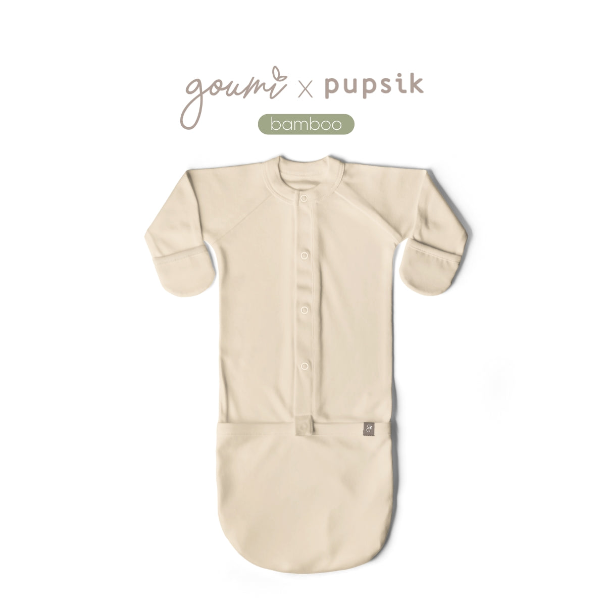 Goumi x Pupsik Bamboo 24 Hour Convertible Gown - Dune (2 Sizes)