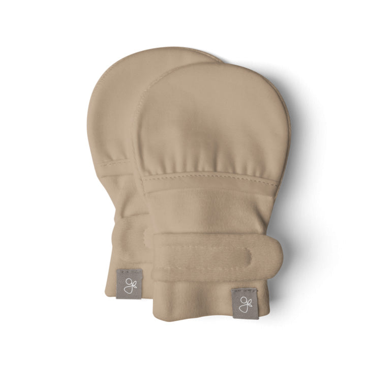 Goumi Bamboo & Organic Cotton Baby Mittens - Sandstone (2 Sizes)