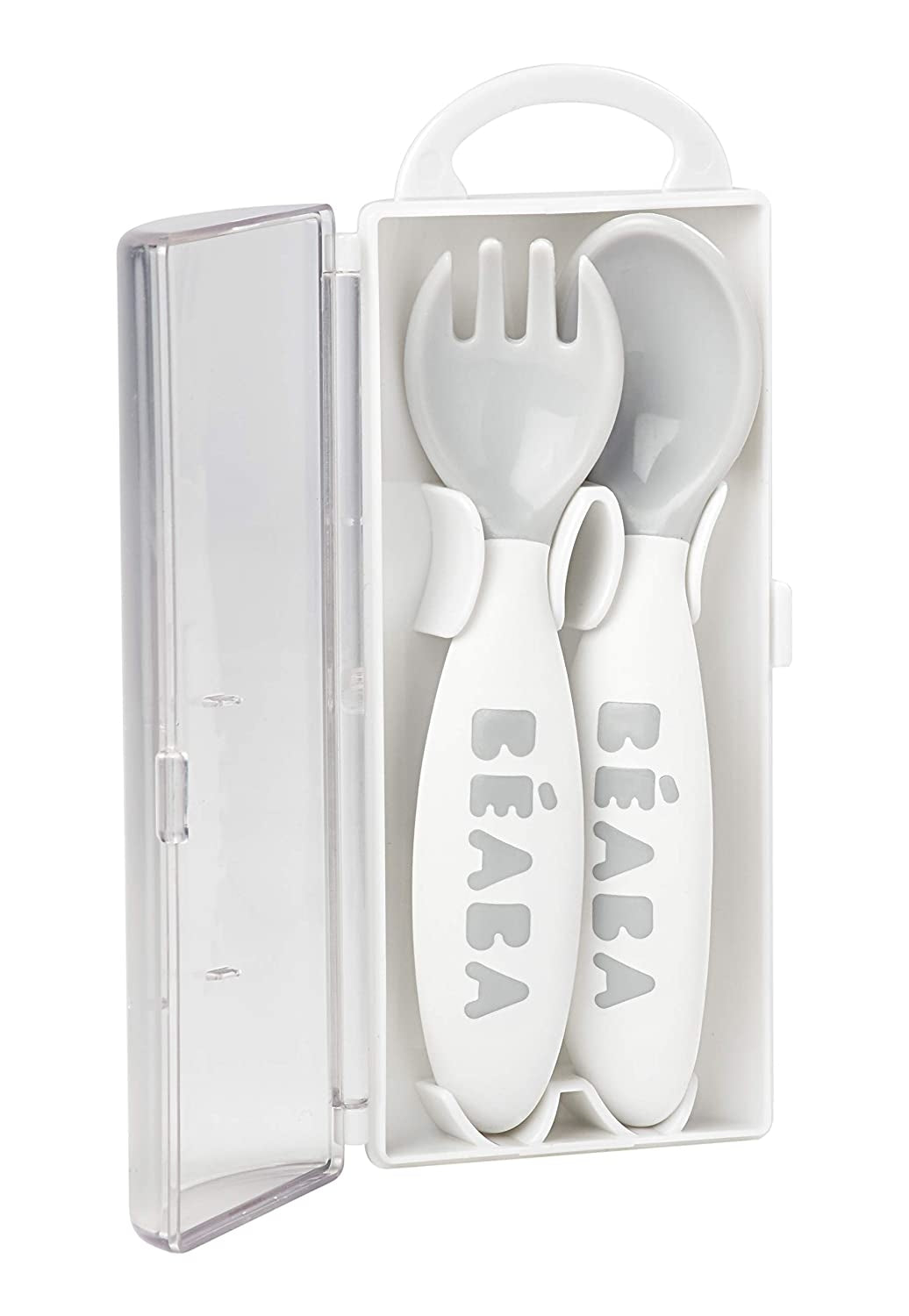 Beaba Second Stage Ergonomic Cutlery Set (3 Colours) - Pupsik Singapore