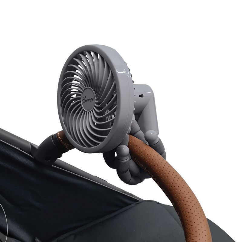 Dreambaby Smart Grip Deluxe Fan - Grey/Black - Pupsik Singapore