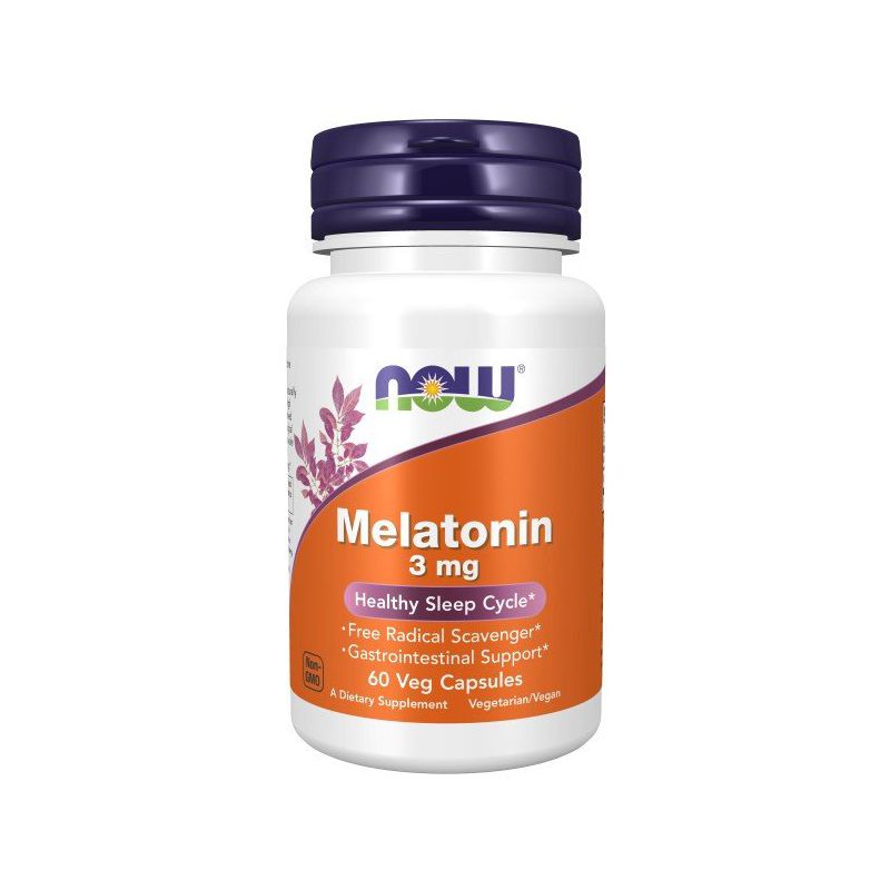 NOW Foods Melatonin 3mg, 60 Veg Capsules (Exp 11/27) - Pupsik Singapore