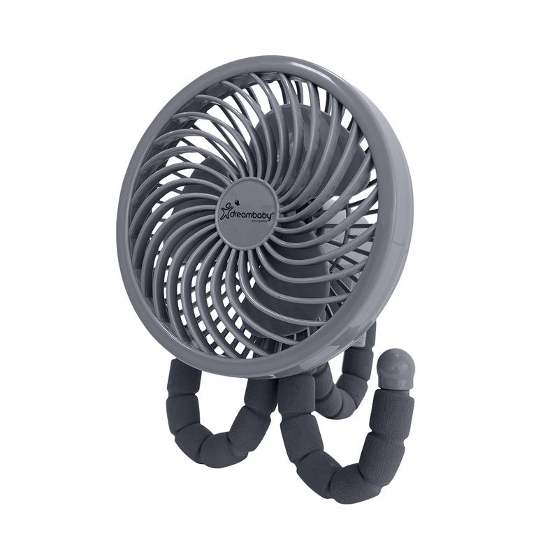 Dreambaby Smart Grip Deluxe Fan - Grey/Black - Pupsik Singapore