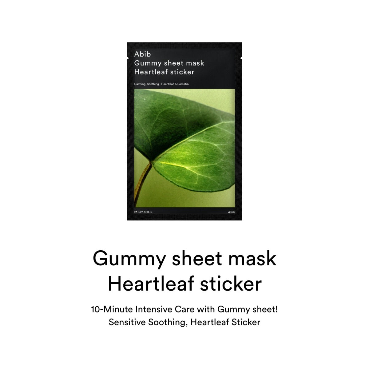 Abib Gummy Sheet Mask Heartleaf Sticker, 10pcs (Exp 04/28)