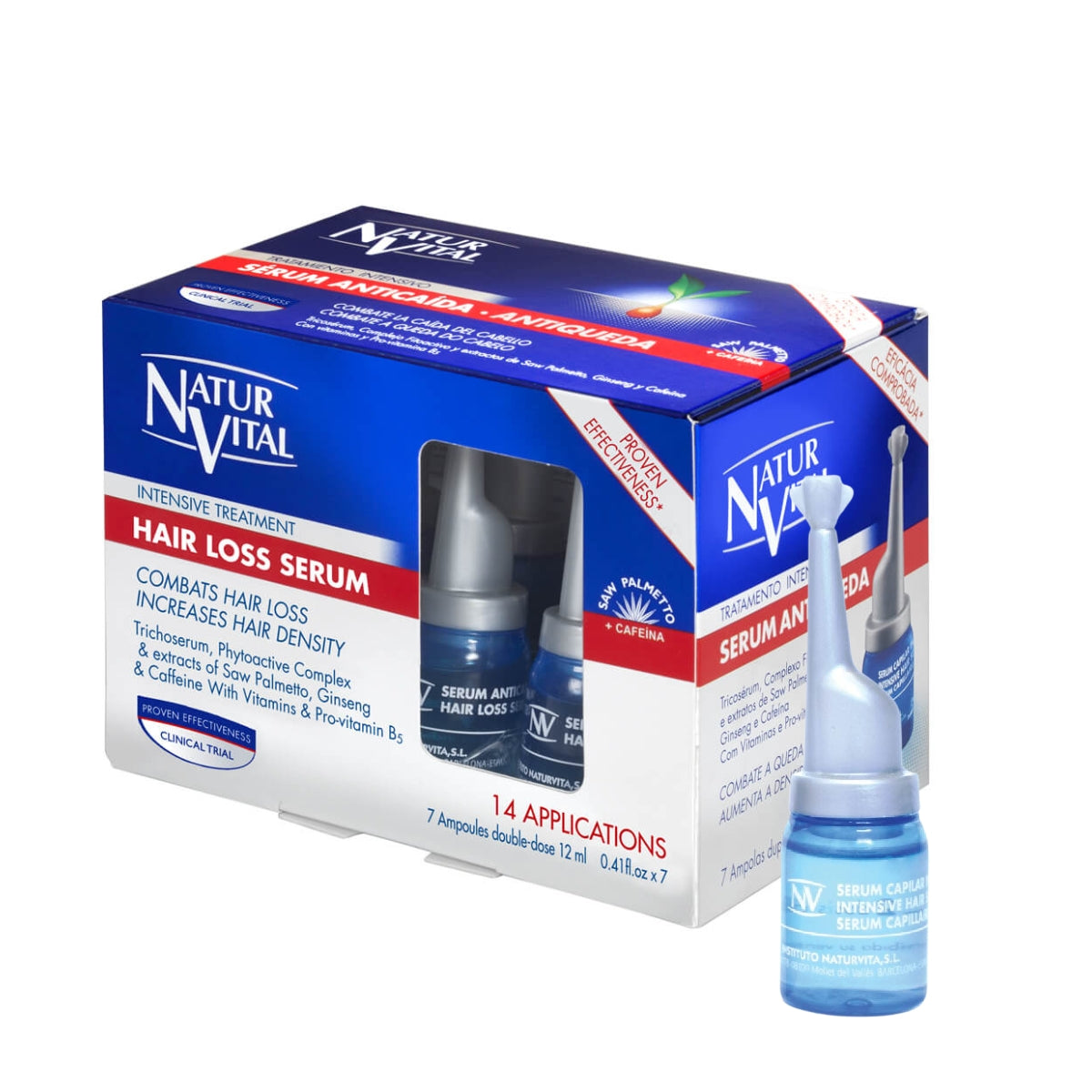 NaturVital Intensive Treatment Hair Loss Serum, 7 amp x 12ml