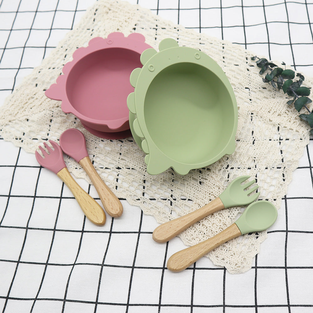 Biomom Baby Silicone Dinosaur Suction Bowl (4 Colours)