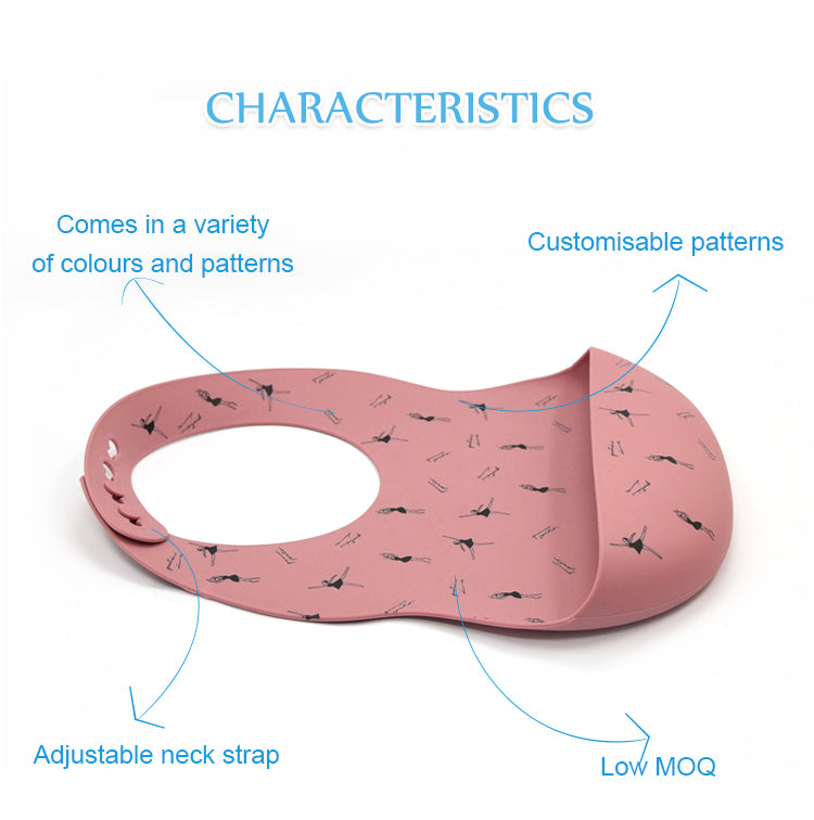 Biomom Silicone Round Baby Bib (11 Designs) - Pupsik Singapore