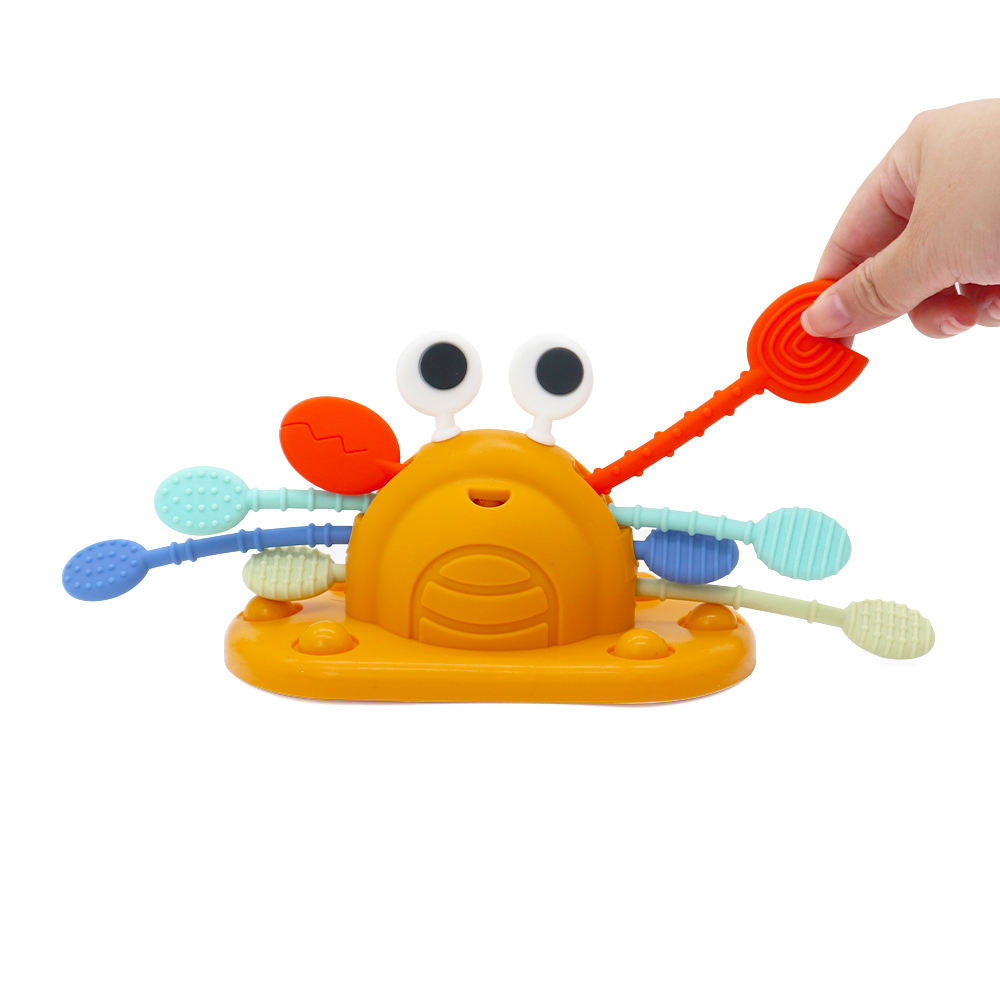Biomom Crabby Pop & Pull Toy