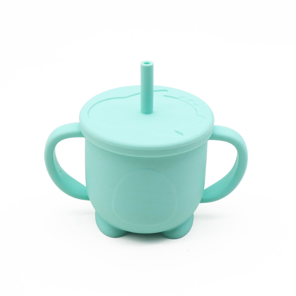 Biomom Penguin Silicone Straw Cup (3 Colours) - Pupsik Singapore