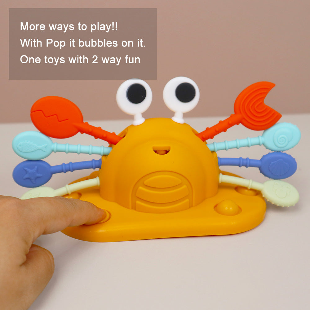 Biomom Crabby Pop & Pull Toy