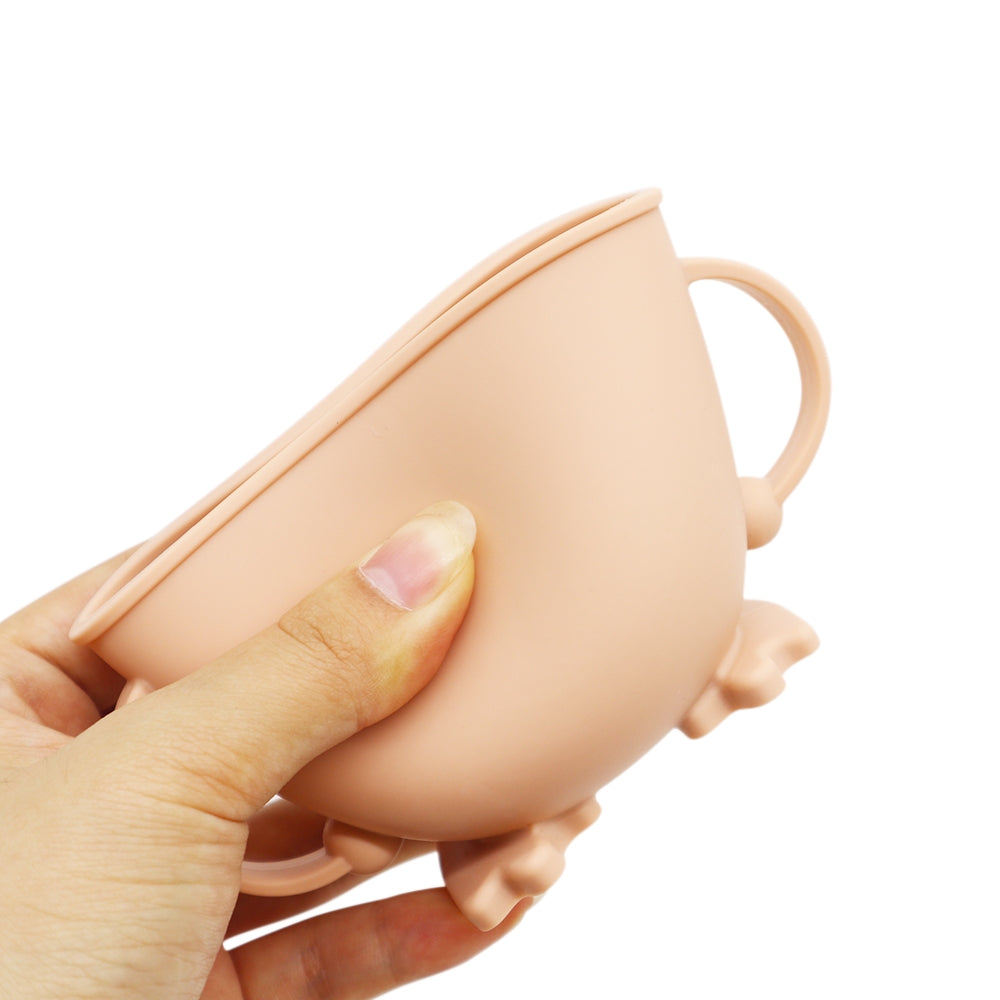 Biomom Happy Feet Silicone Straw Cup (5 Colours) - Pupsik Singapore