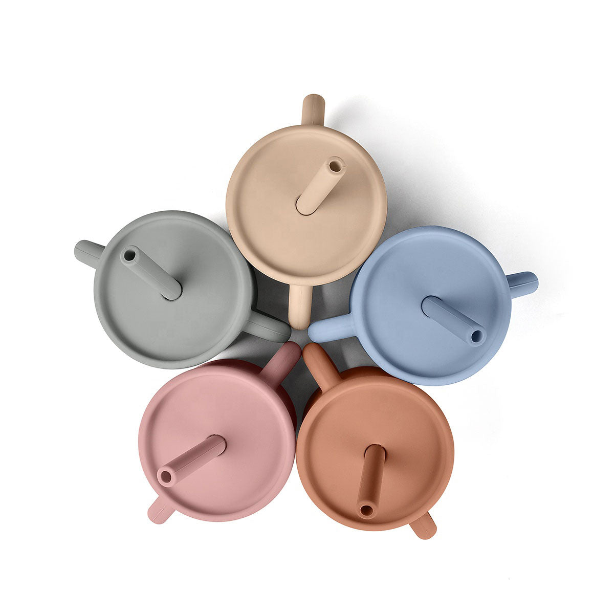 Biomom No-Spill Double-Handled Silicone Sippy Cup, 180ml (5 colors)