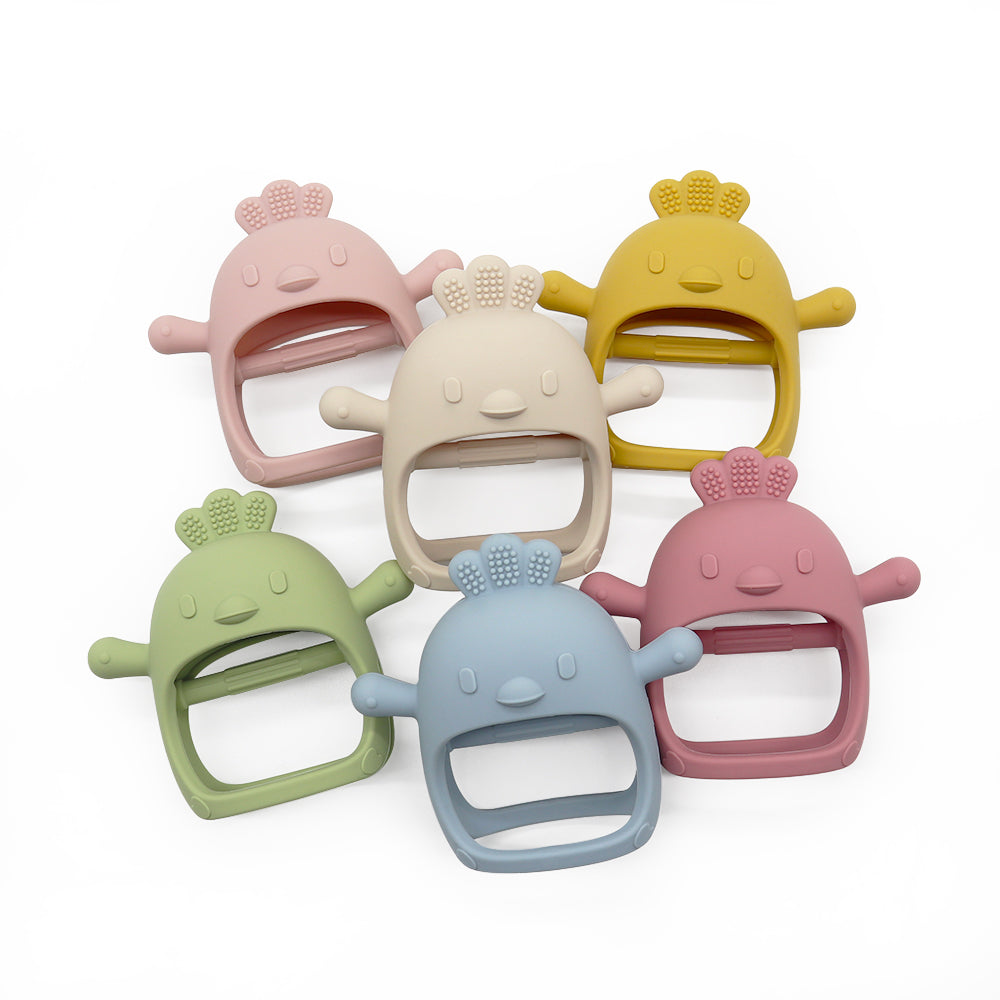 Biomom Silicone Baby Teething Mitten, Chick (6 Colours)