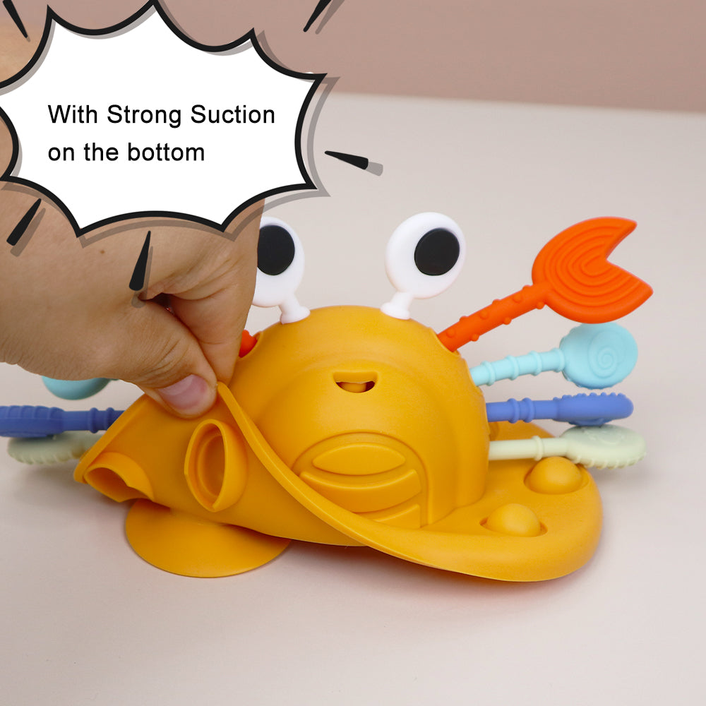 Biomom Crabby Pop & Pull Toy