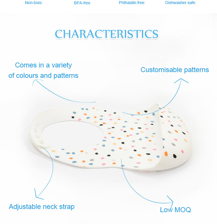 Biomom Silicone Round Baby Bib (11 Designs) - Pupsik Singapore