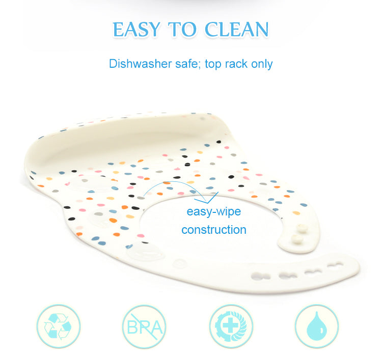 Biomom Silicone Round Baby Bib (11 Designs) - Pupsik Singapore