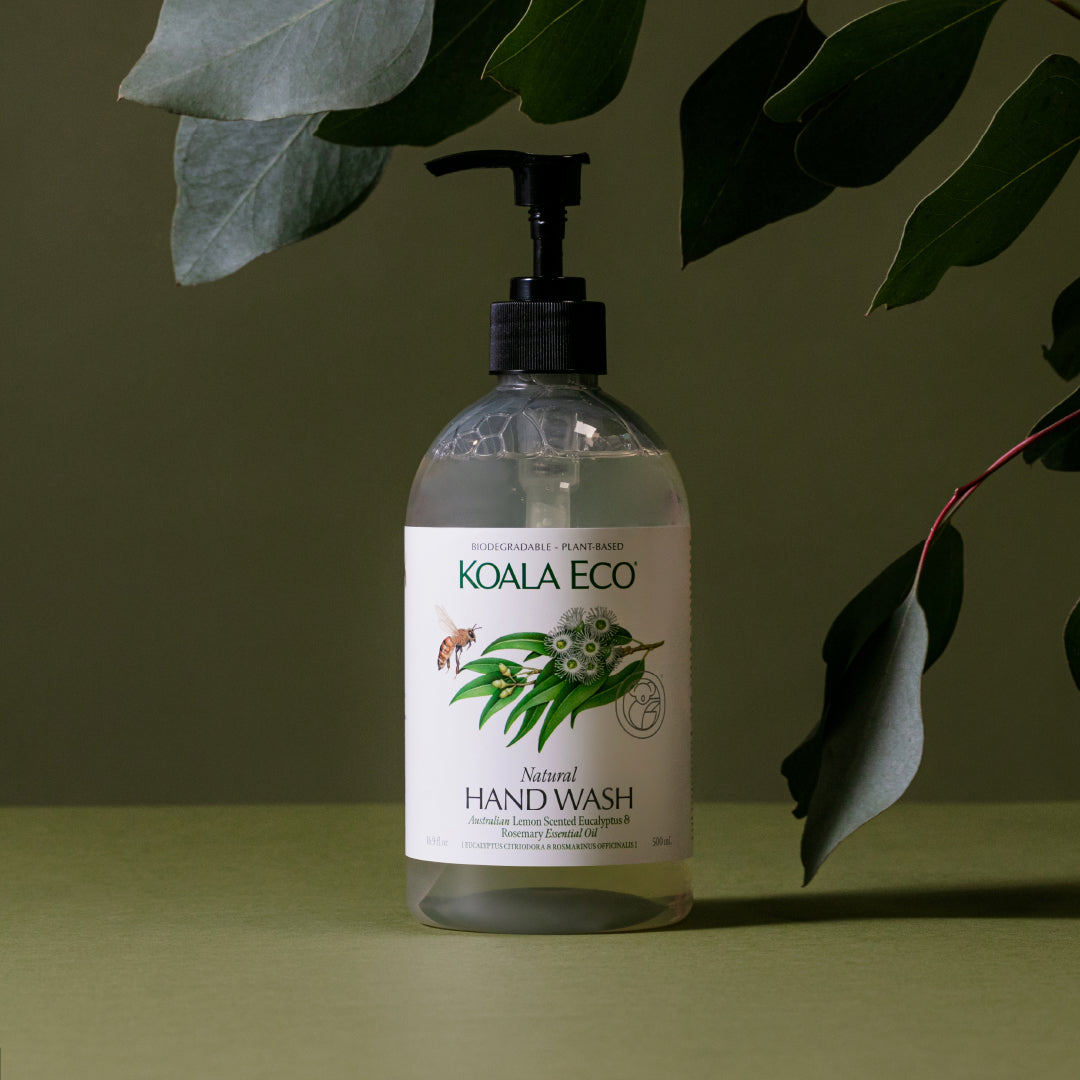 Koala Eco Natural Hand Wash, 500ml - Lemon Scented Eucalyptus & Rosemary Essential Oil (Exp 05/27)