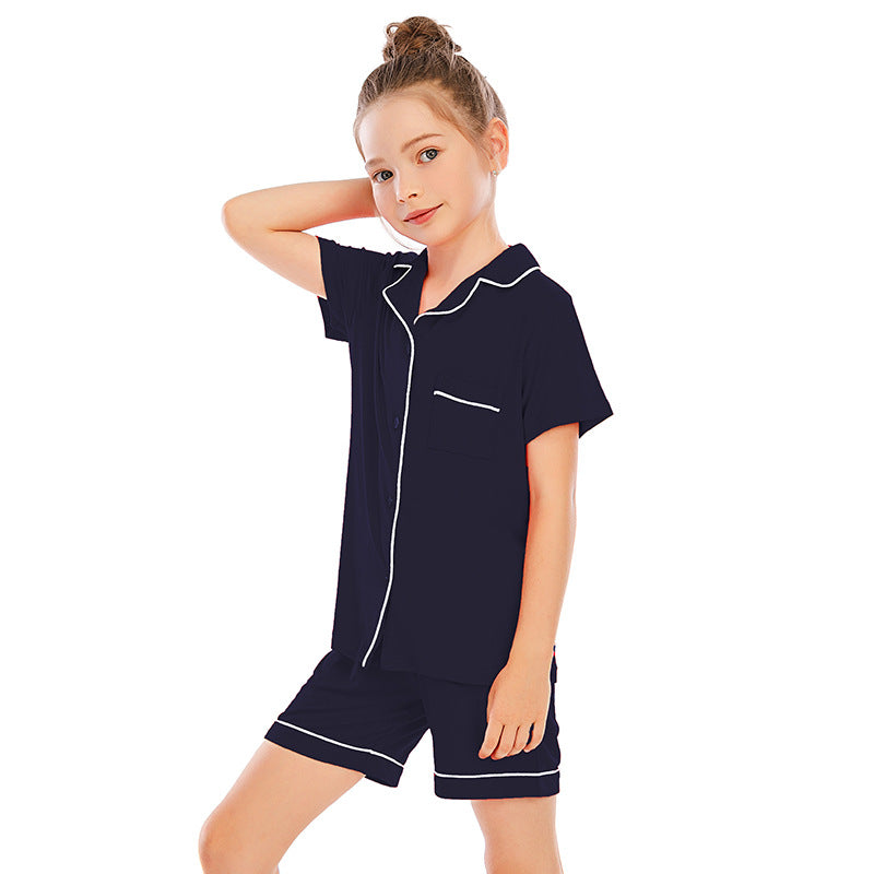 MPJ Kids Alaise Bamboo Pyjamas short set– Navy Blue (4 Sizes)