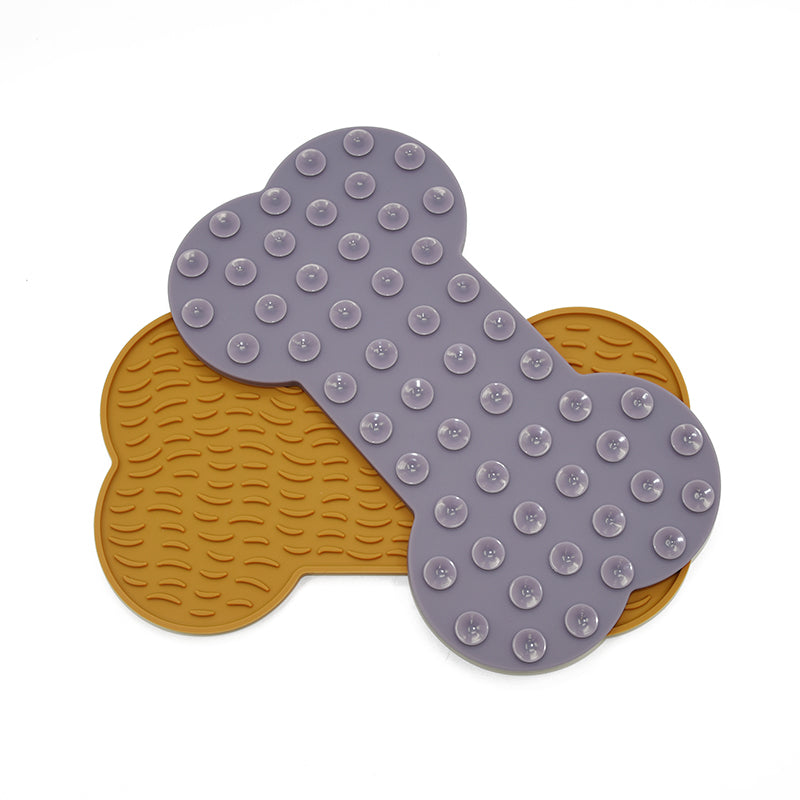 Biomom Silicone Suction Dog Lick Mat, Bone - Tradewinds