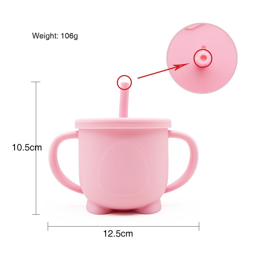 Biomom Penguin Silicone Straw Cup (3 Colours) - Pupsik Singapore