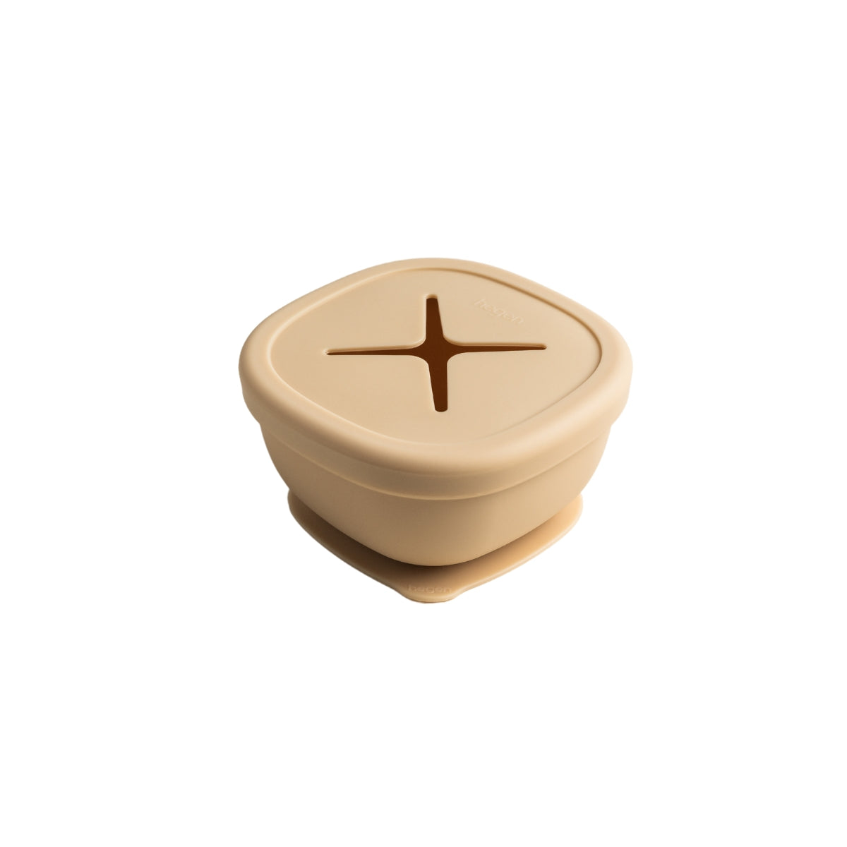 Hegen Suction Bowl Silicone with Snack Lid Taupe