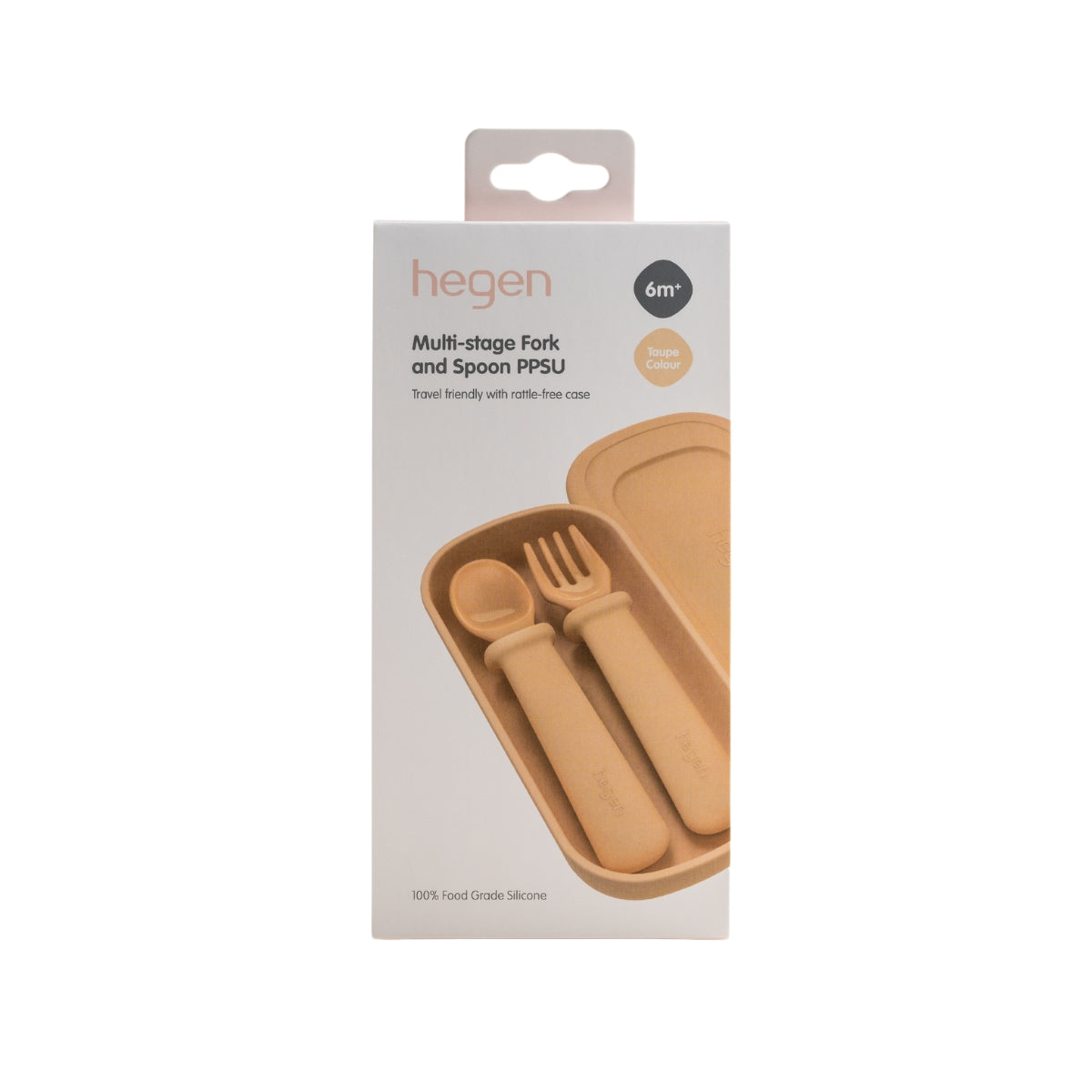 Hegen Multi-stage Fork and Spoon PPSU with Case Taupe