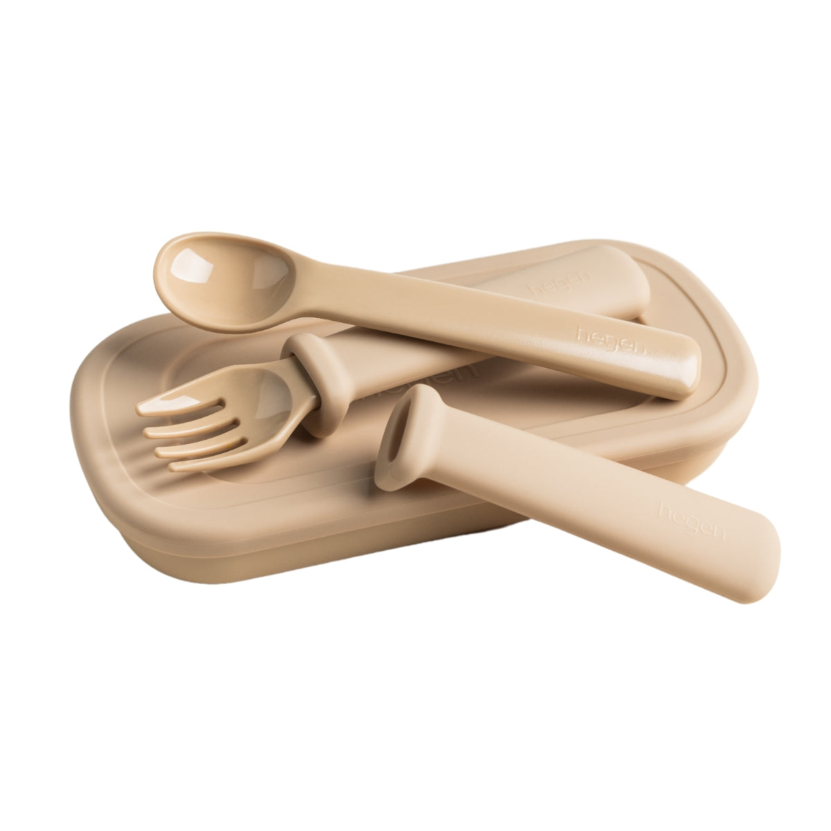 Hegen Multi-stage Fork and Spoon PPSU with Case Taupe