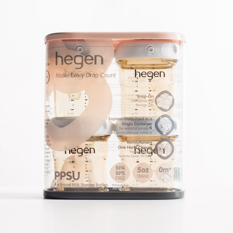 Hegen PCTO™ Breast Milk Storage Bottle PPSU, 150ml/5oz (4-pack)