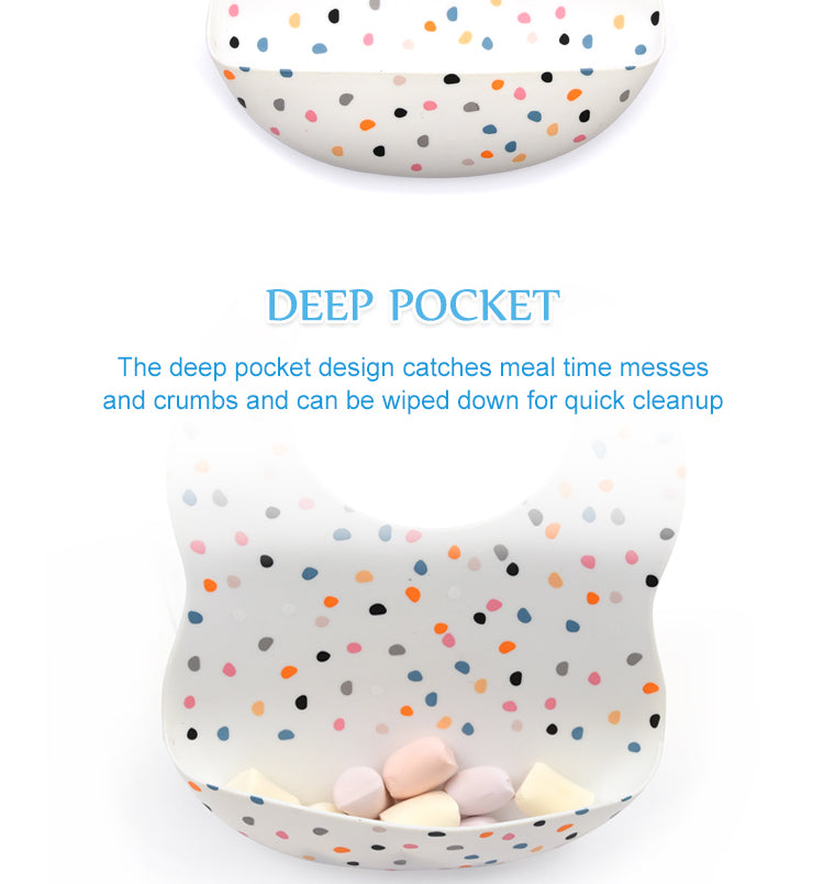 Biomom Silicone Round Baby Bib (11 Designs) - Pupsik Singapore