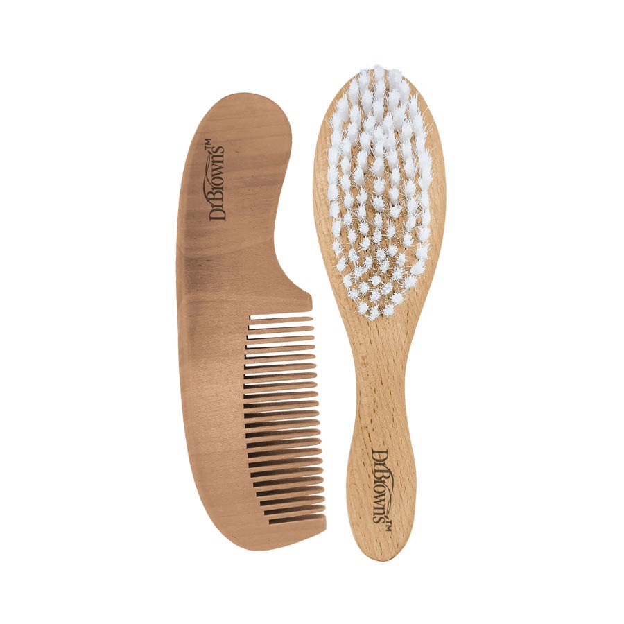 Dr Brown's Soft and Safe Baby Brush + Comb