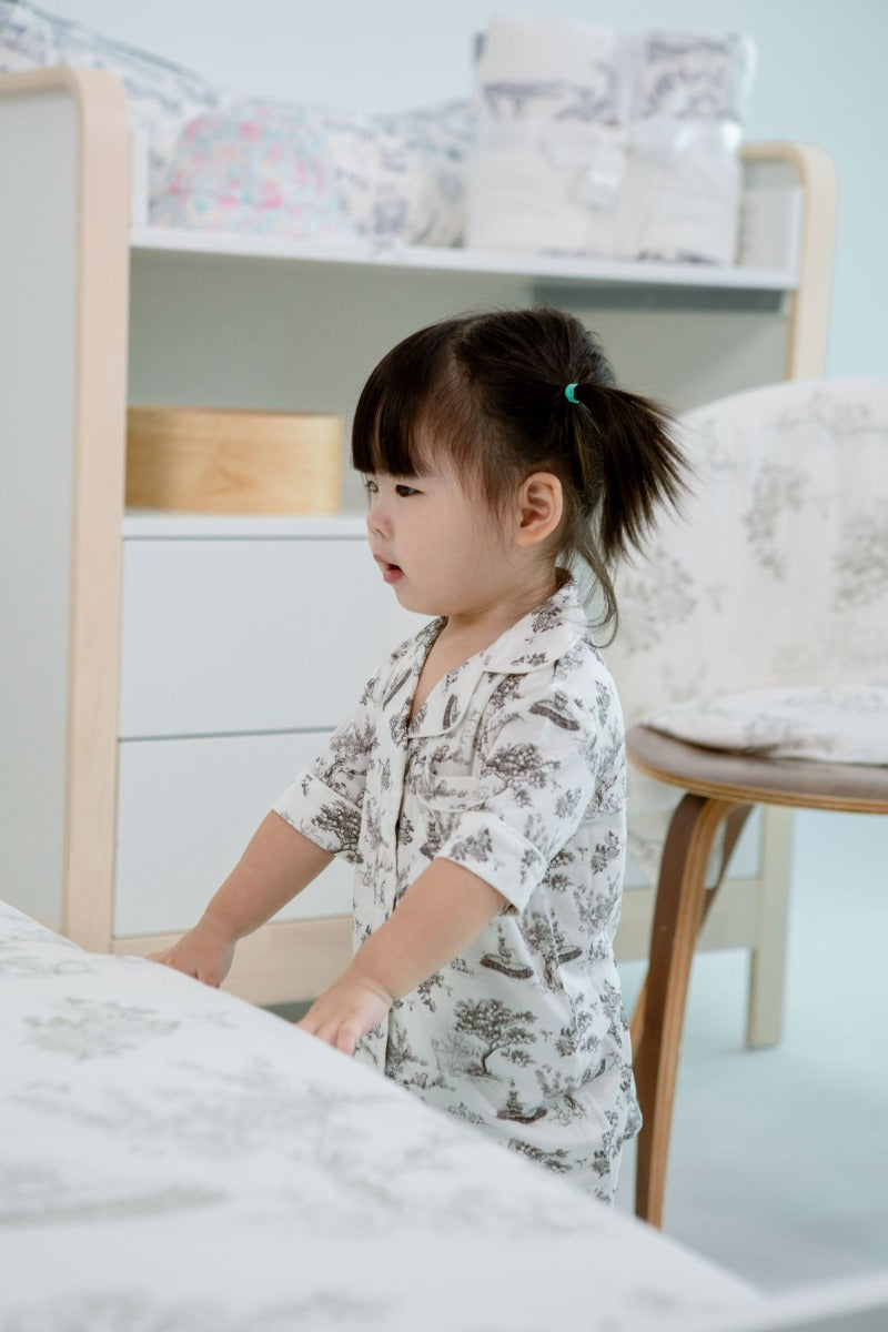 House of Holly Classic PJ Lounge 2-Piece Set -  Garden Toile Noir (3 Sizes)