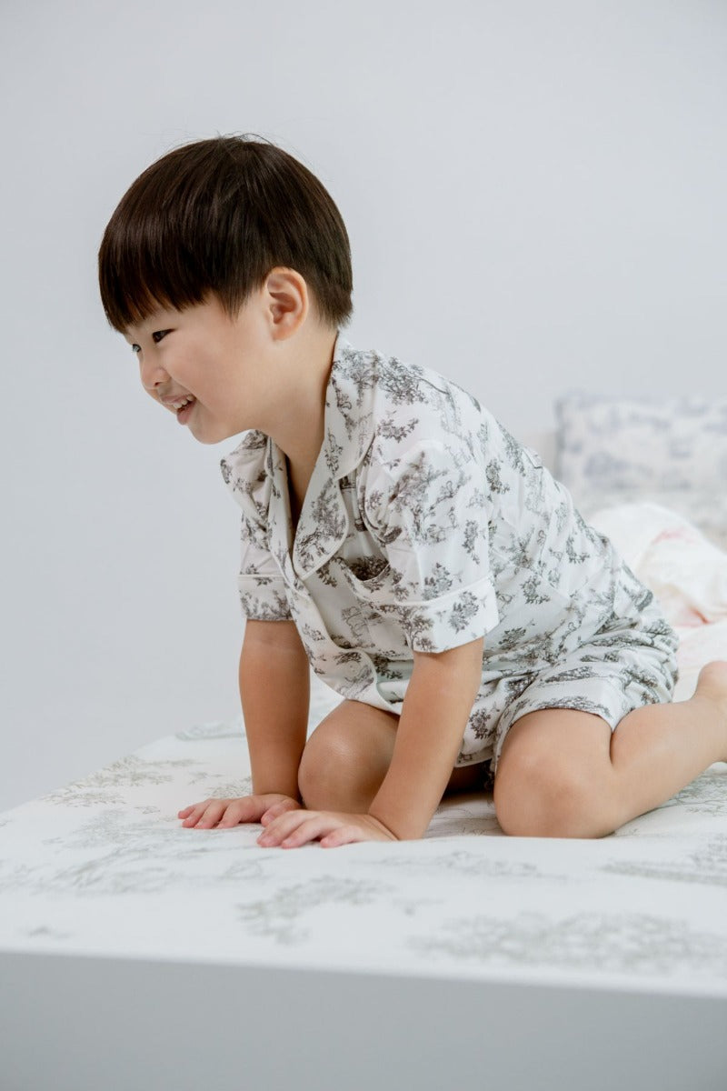 House of Holly Classic PJ Lounge 2-Piece Set -  Garden Toile Noir (3 Sizes)