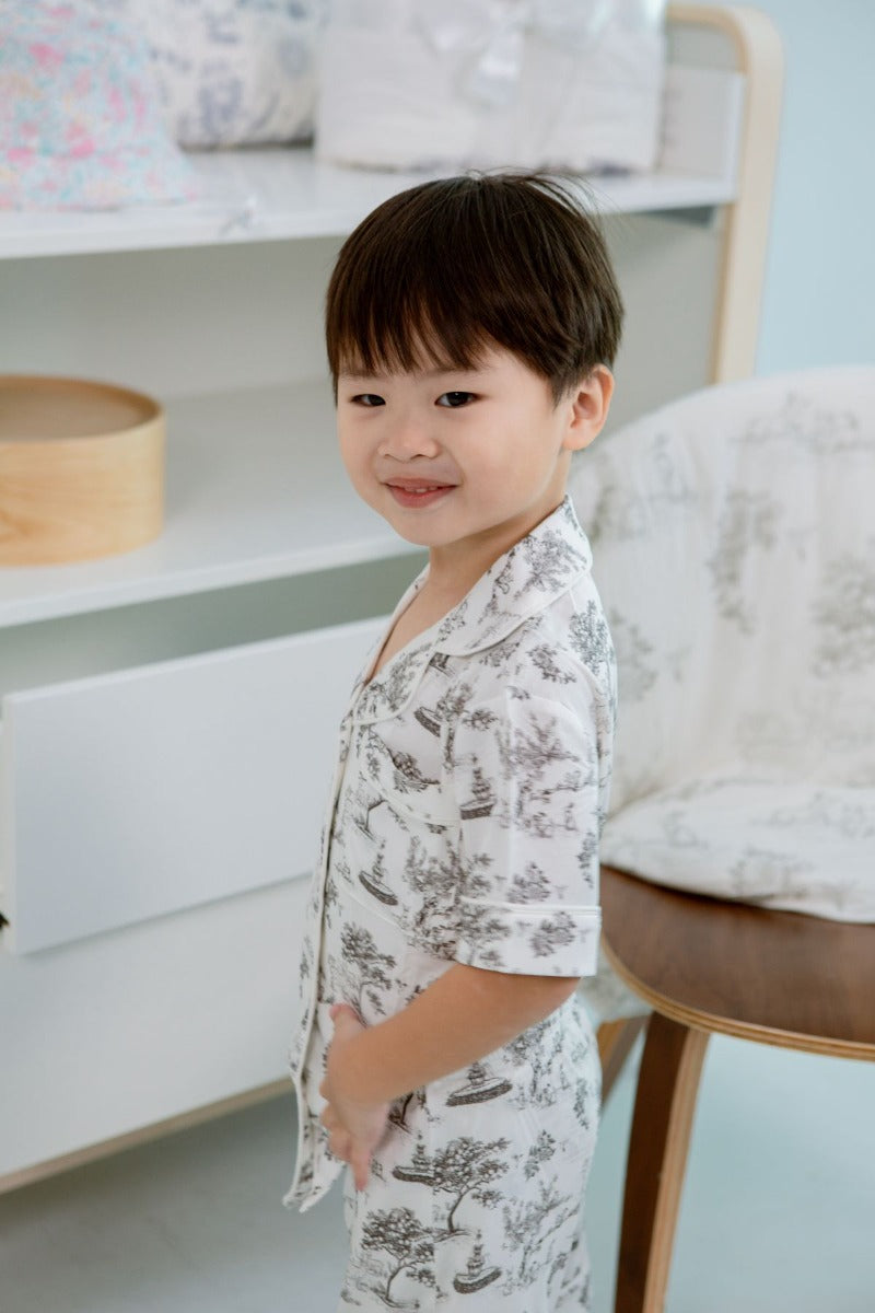 House of Holly Classic PJ Lounge 2-Piece Set -  Garden Toile Noir (3 Sizes)