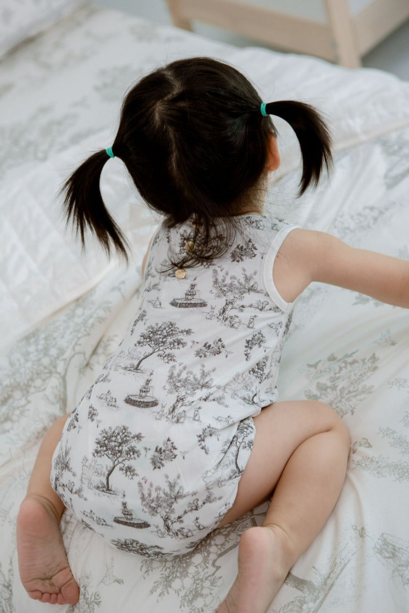 House of Holly Cloud Bubble Romper - Garden Toile Noir