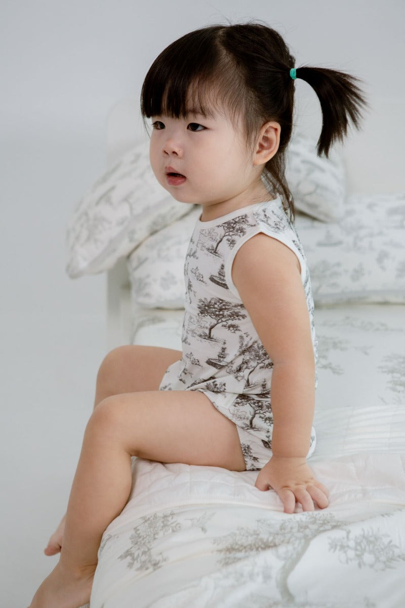 House of Holly Cloud Bubble Romper - Garden Toile Noir