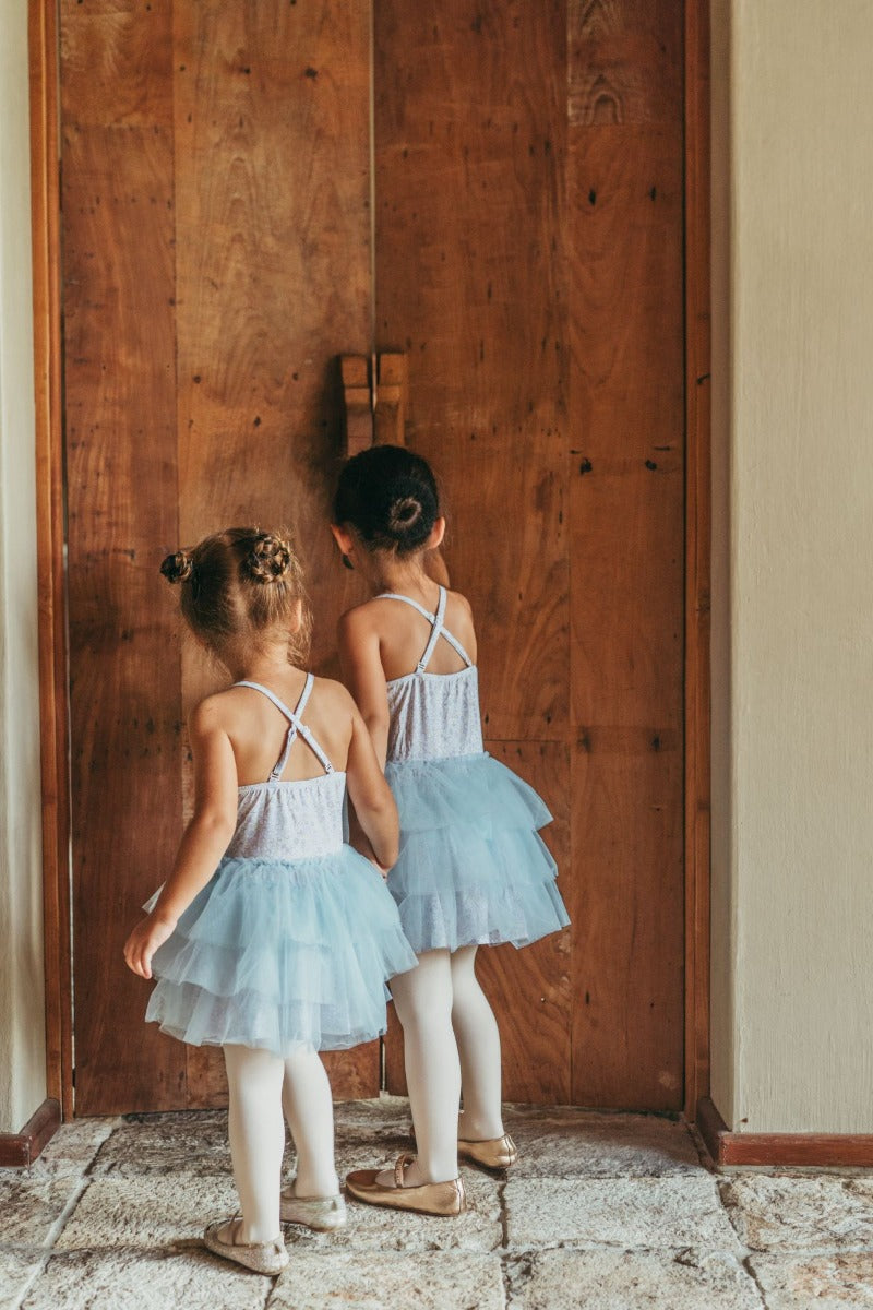 House of Holly Ballerina Tulle Dress - Blue Meadows (3 Sizes)