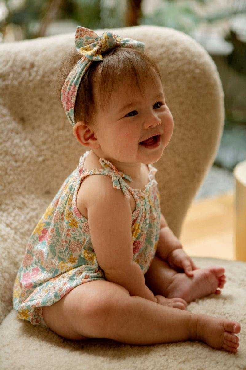House of Holly Smocked Bubble Romper - Holly En Fleurs