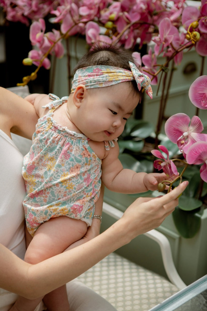 House of Holly Smocked Bubble Romper - Holly En Fleurs