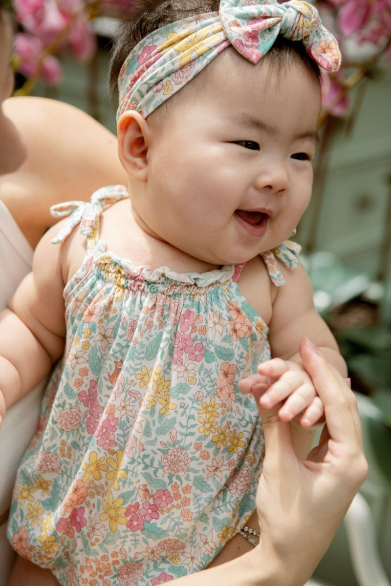 House of Holly Smocked Bubble Romper - Holly En Fleurs