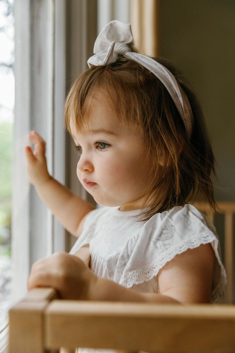 House of Holly Flutter Broderie Romper - Wild Toile Grey (4 Sizes)