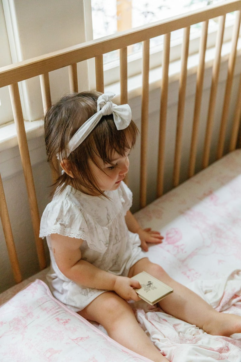 House of Holly Flutter Broderie Romper - Wild Toile Grey (4 Sizes)