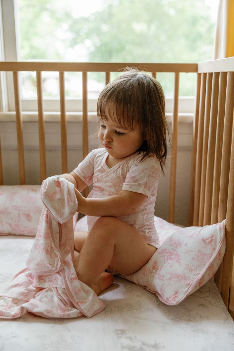 House of Holly Wrapover Onesie - Wild Toile Pink (3 Sizes)