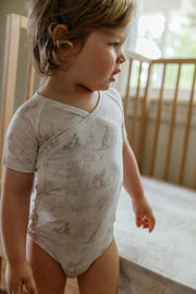 House of Holly Wrapover Onesie - Wild Toile Grey (3 Sizes)