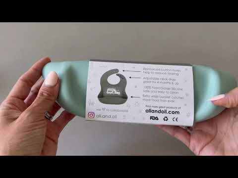 Ali+Oli Baby Silicone Bibs (7 Colours)