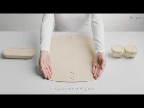 Hegen Mealtime Starter Kit with Foldable Placemat Taupe