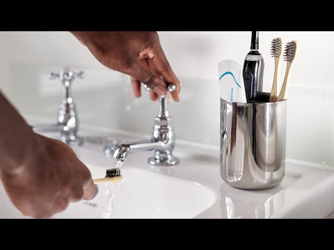 Joseph Joseph EasyStore Luxe Stainless Steel Toothbrush Caddy, Small